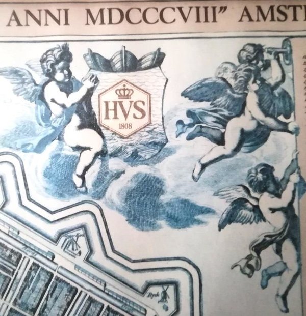 Historische landkaart Amsterdam/Amsteldam 1808 (Reproductie)