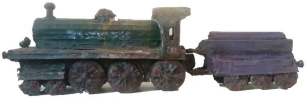 Locomotief met kolenwagon