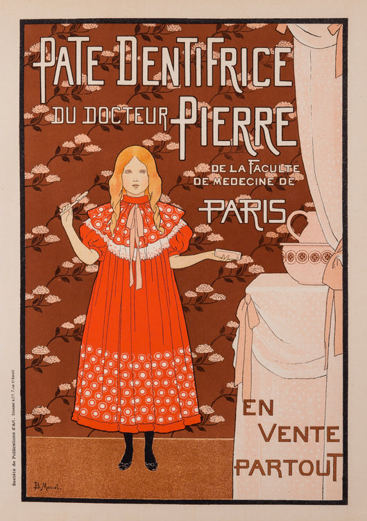 Boutet De Monvel French (1851-1913) Pate Dentifrice du Docteur Pierre 1896 Vintage affiche
