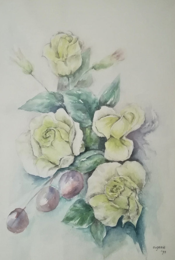 Eugenie Wolfs White roses 1993